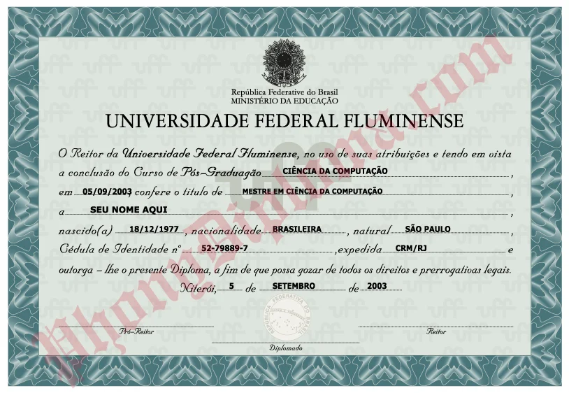 Diploma from Brazil University