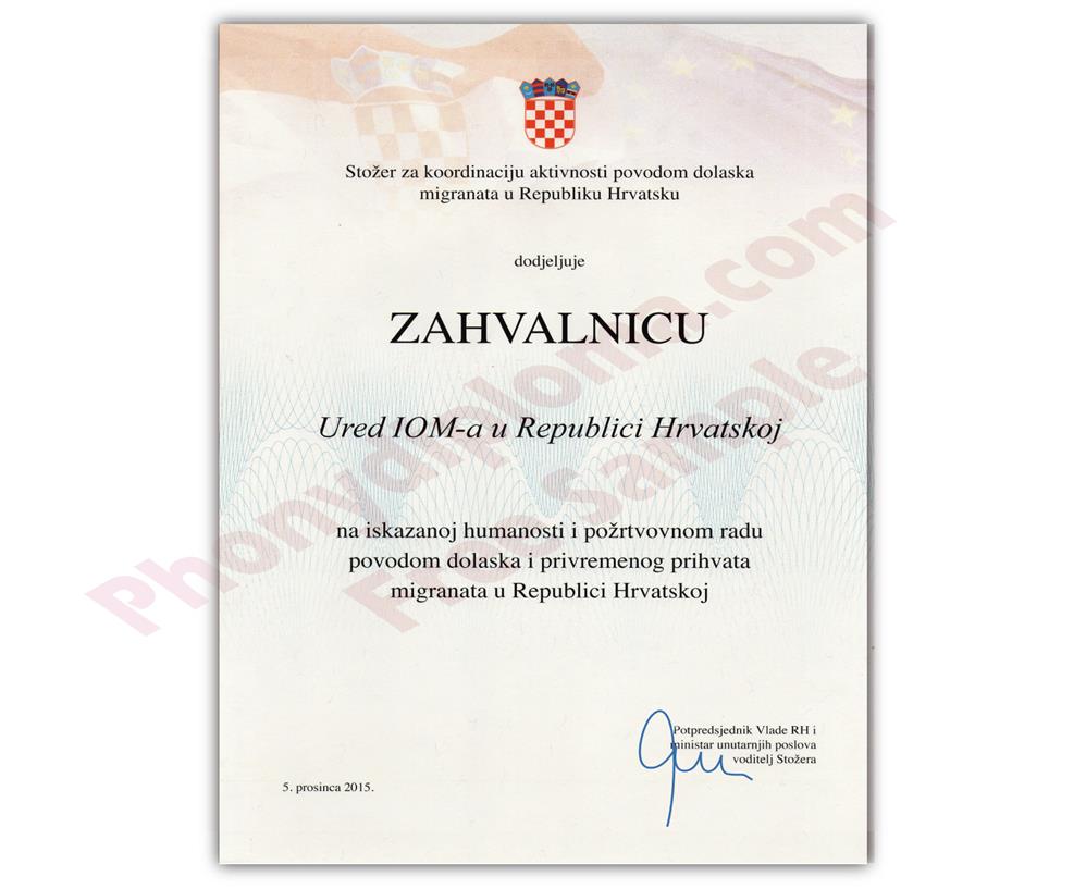 Diploma from Croatia & Czech Republic University