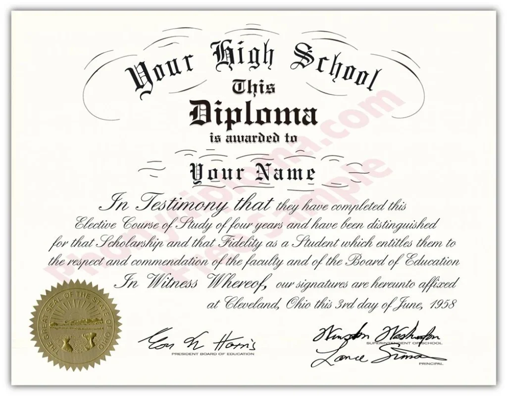Buy USA High School Diploma Designs by Decade