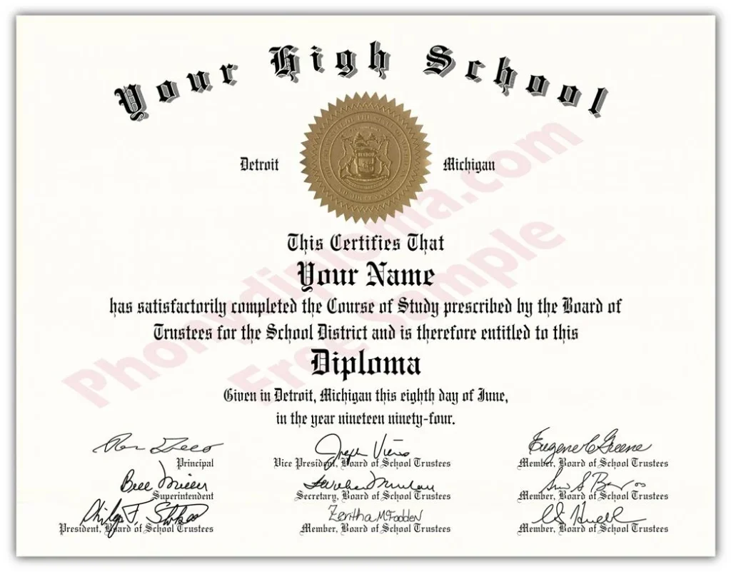Buy USA High School Diploma General Designs Style 1