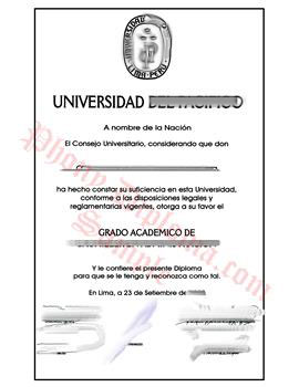 Diploma from Peru University