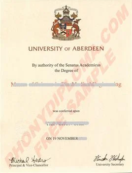 Diploma from Scotland University