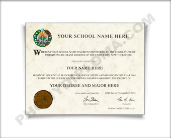 Diploma from Uzbekistan University