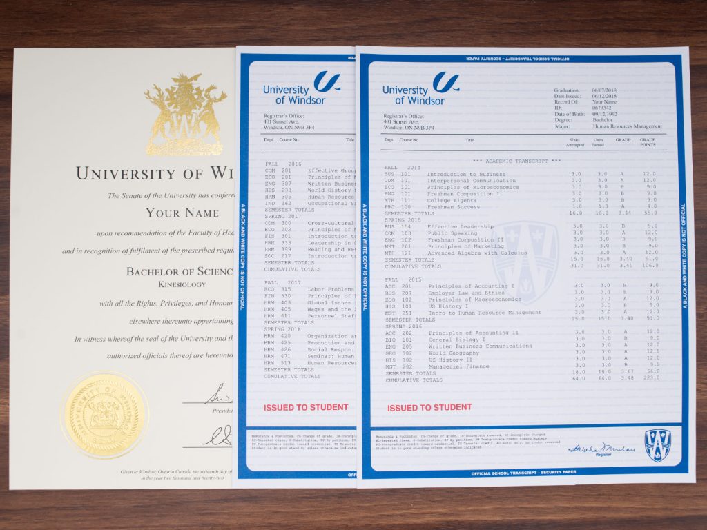 University of Windsor Dip and Trx